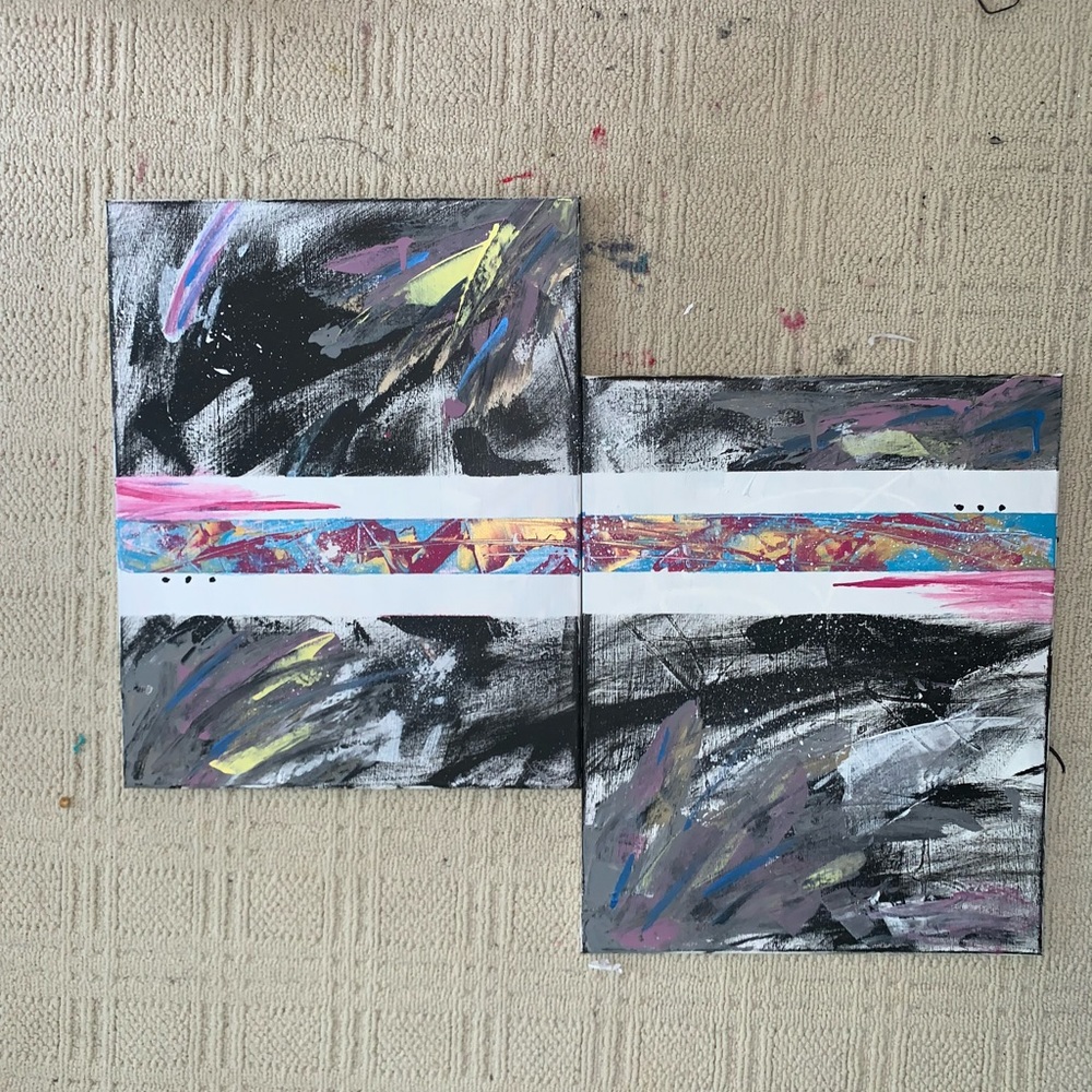 2 piece set paintings